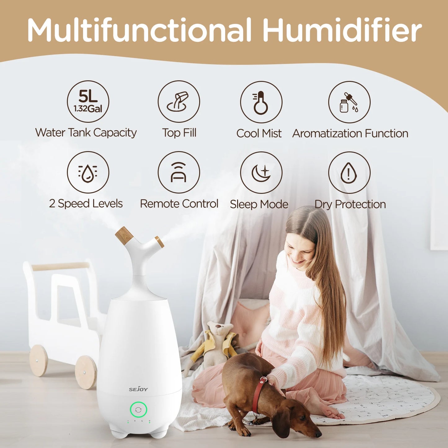 Ultrasonic Cool Mist Humidifier