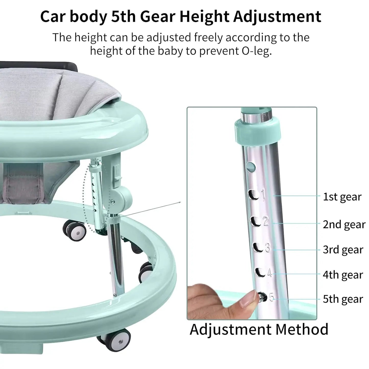 Height-Adjustable Baby Walker