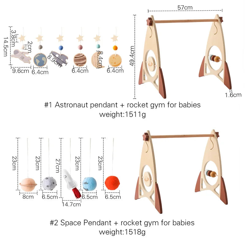 Wooden Rocket Activity Frame