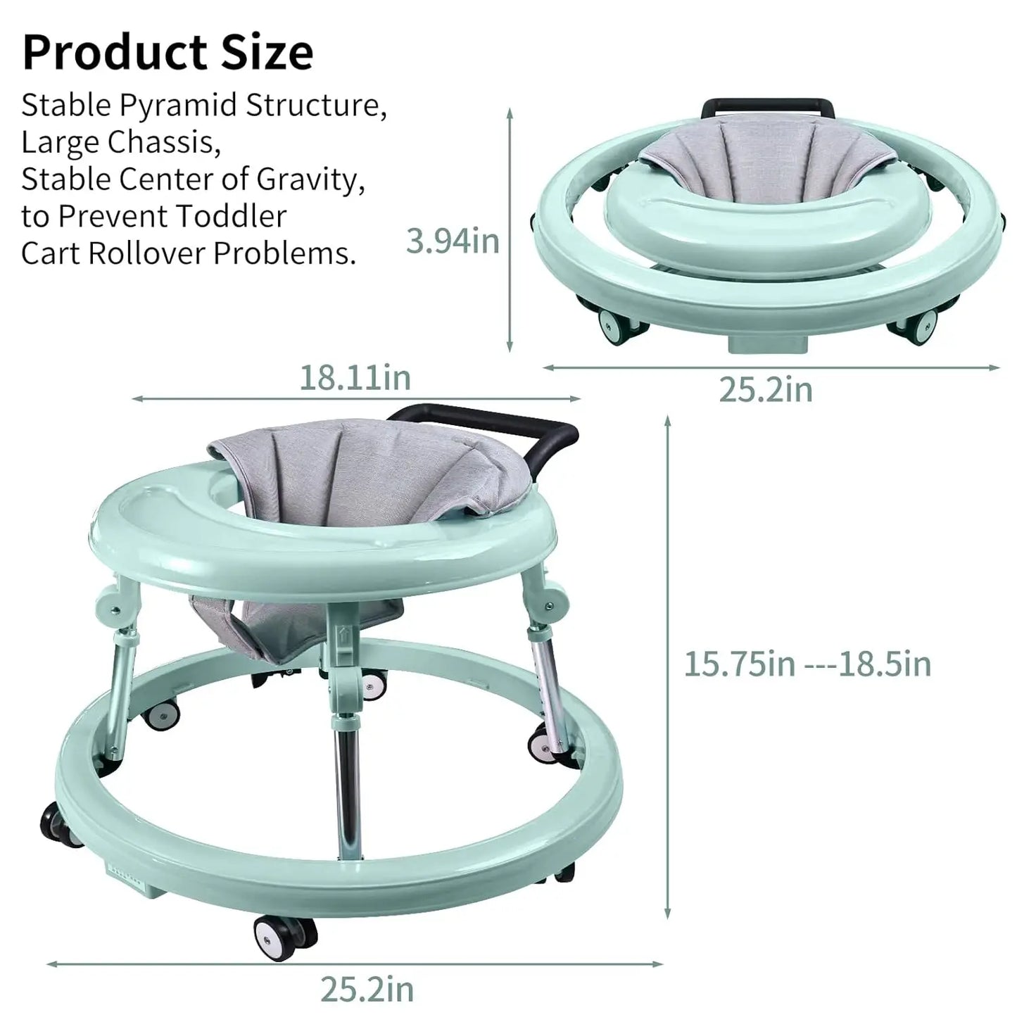 Height-Adjustable Baby Walker