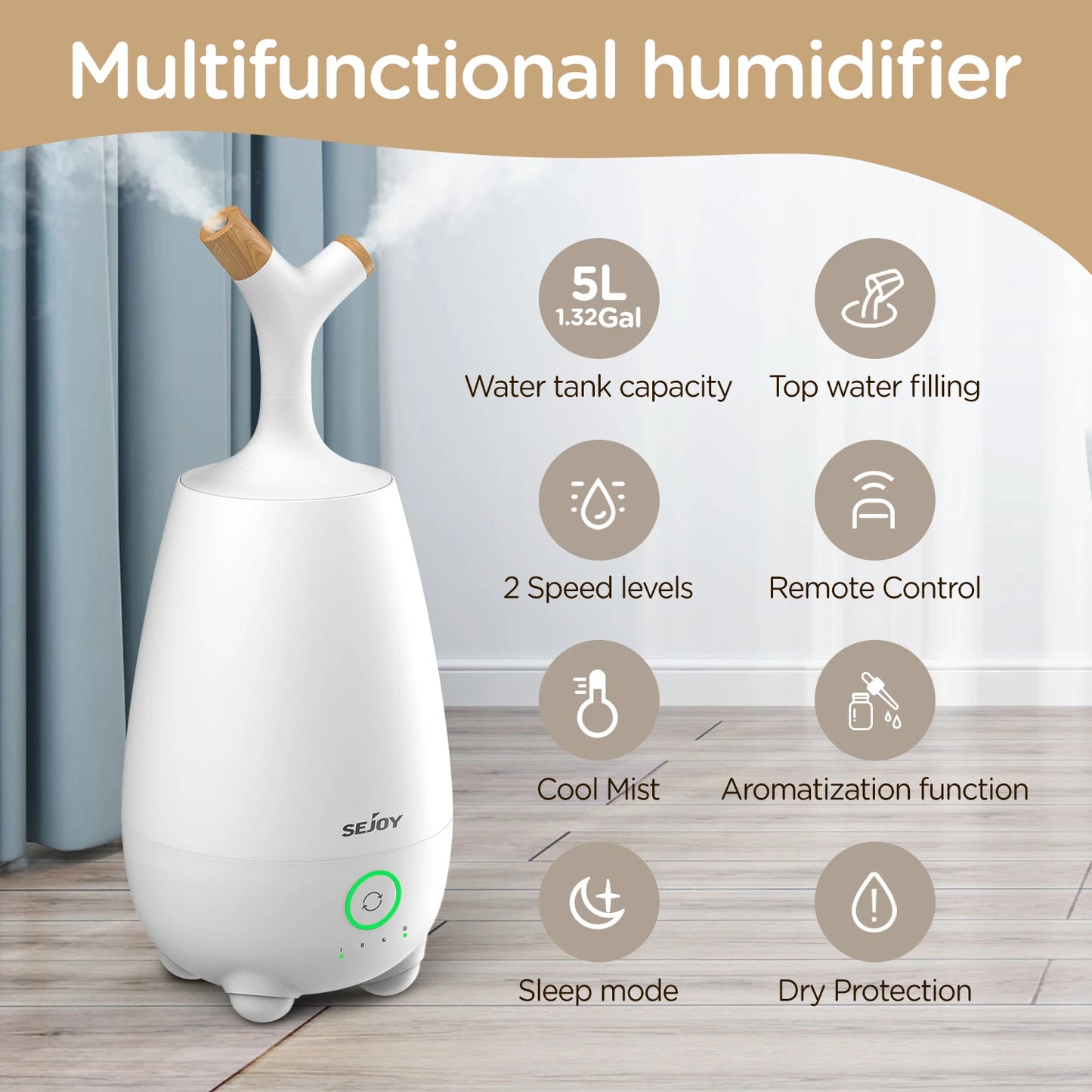 Ultrasonic Cool Mist Humidifier