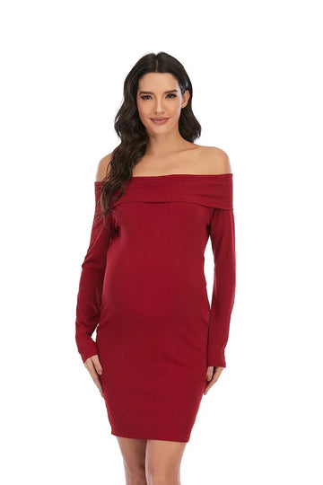 Maternity Off the Shoulder Dress